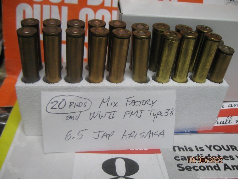 20 rounds Scarce 6.5 JAP Norma 158 gr SP Hunting Ammo and WWII Type 38 FMJ-img-5