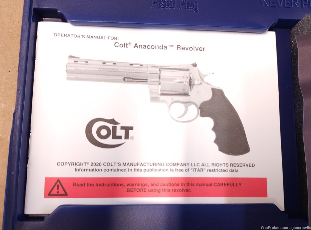 Colt Anaconda SP8RTS Stainless SS 8" 44Mag 44 Mag 6 shot New Layaway-img-3