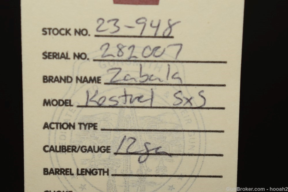 Spanish Zabala Kestrel SxS Boxlock Shotgun 2 3/4" 12 G READ-img-1