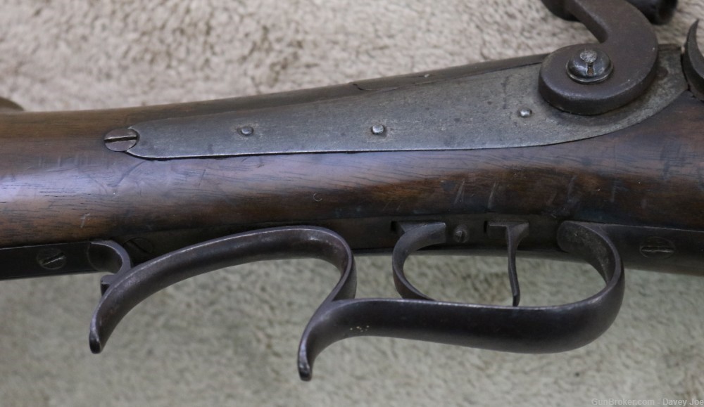 Rare Plains rifle by Wurfflein 54 caliber made for the California Gold Rush-img-13