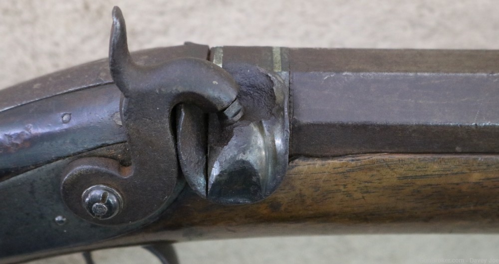 Rare Plains rifle by Wurfflein 54 caliber made for the California Gold Rush-img-11