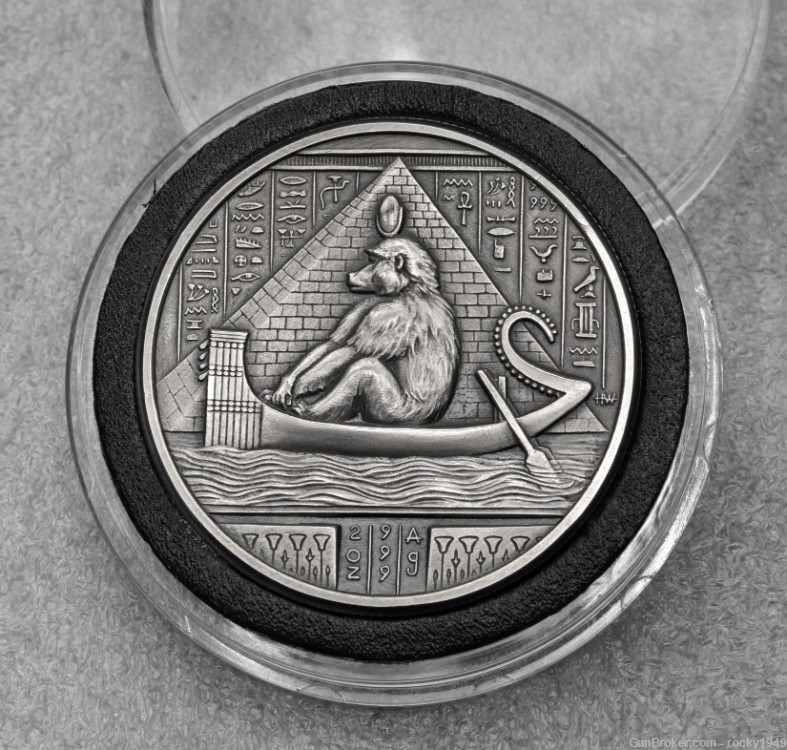 Two (2) oz .999 silver - Egyptian God - THOTH -img-1