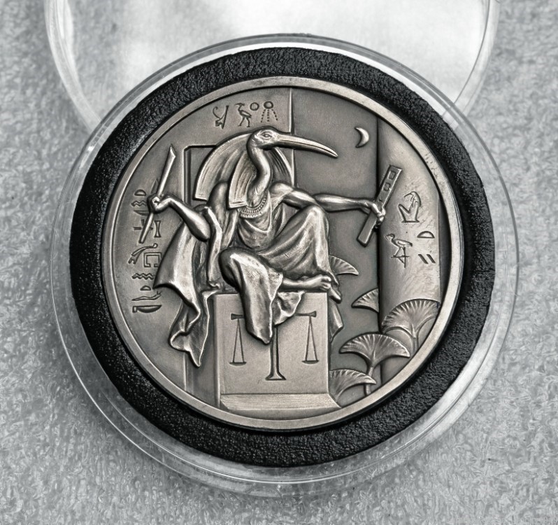 Two (2) oz .999 silver - Egyptian God - THOTH -img-0