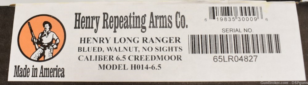 Henry Long Ranger Lever Action 6.5 Creedmoor- Unsighted - H014-6.5-img-2
