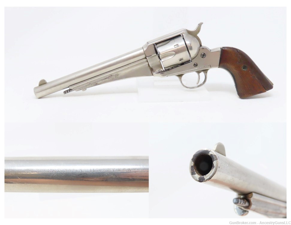 Antique REMINGTON M1875 .44-40 WCF Single Action ARMY Revolver JESSE JAMES -img-0
