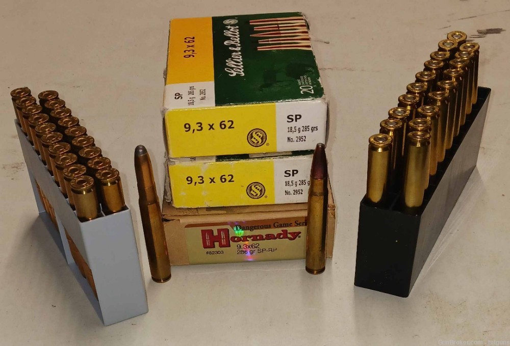 3 Boxes 9.3x62mm caliber ammo-img-0
