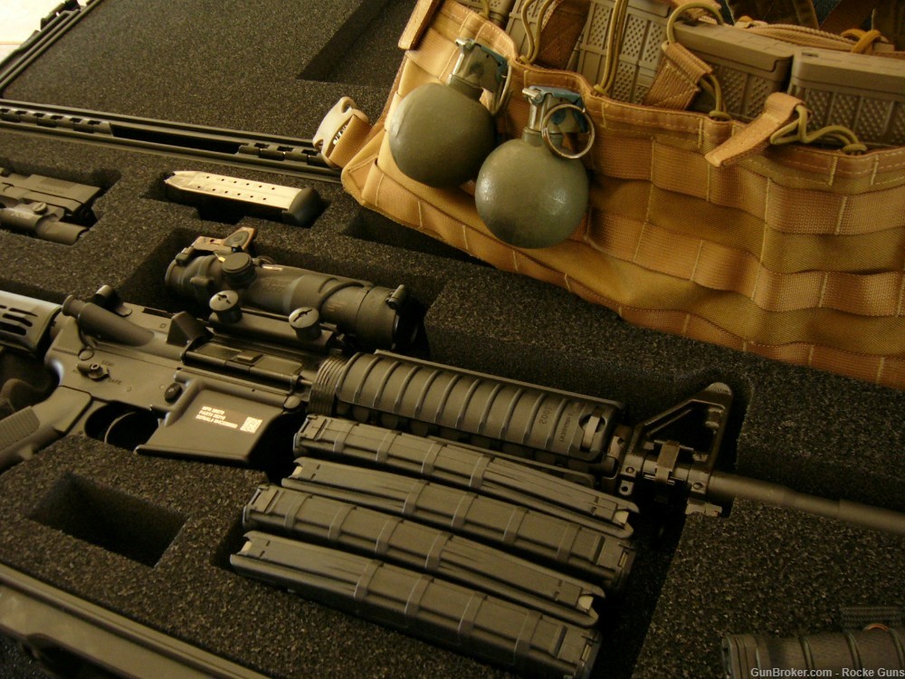 FN M4 FNH M4 MILITARY 5.56 NATO TRIJICON ACOG RMR GREEN TIP M855 BAYONET AR-img-24