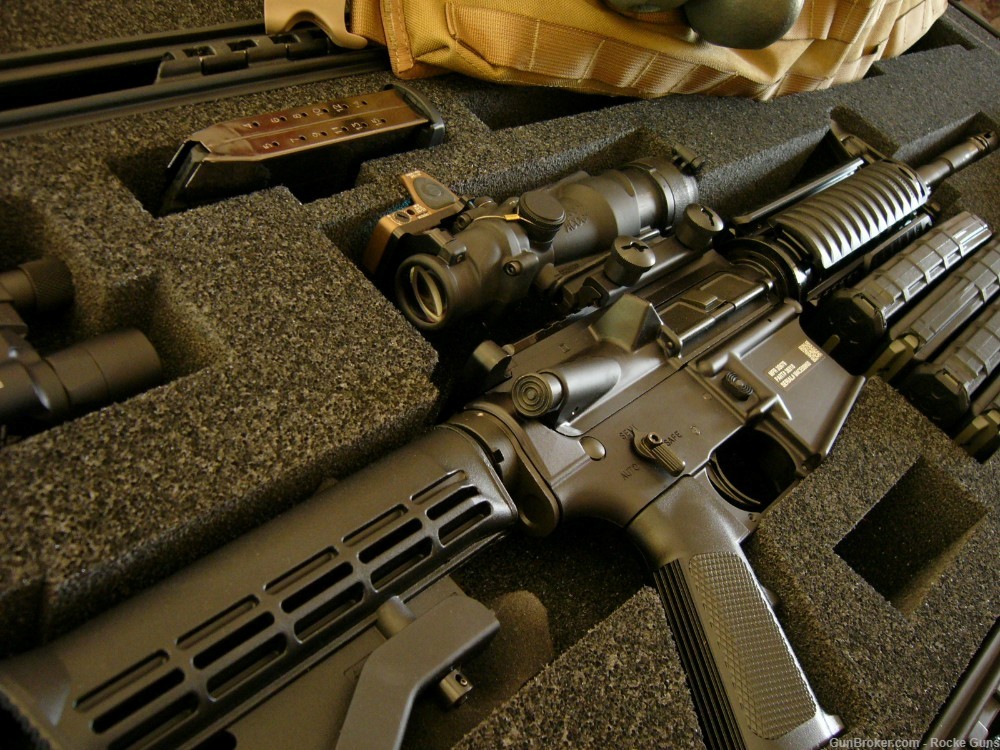 FN M4 FNH M4 MILITARY 5.56 NATO TRIJICON ACOG RMR GREEN TIP M855 BAYONET AR-img-33