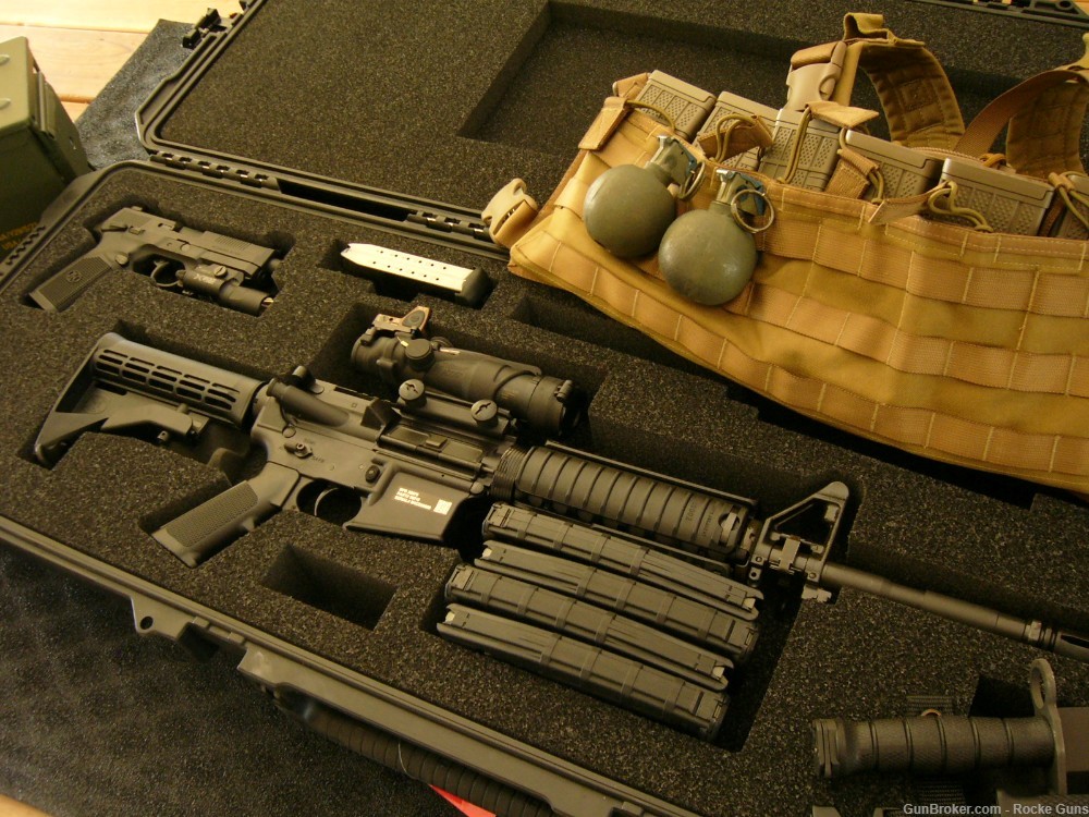 FN M4 FNH M4 MILITARY 5.56 NATO TRIJICON ACOG RMR GREEN TIP M855 BAYONET AR-img-4