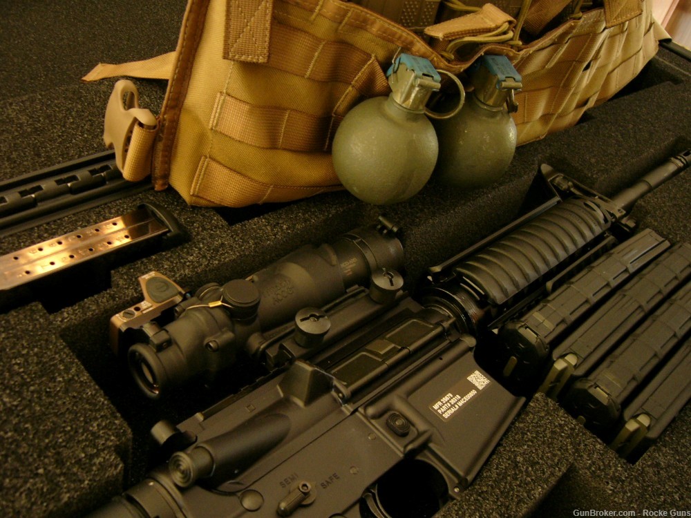 FN M4 FNH M4 MILITARY 5.56 NATO TRIJICON ACOG RMR GREEN TIP M855 BAYONET AR-img-18