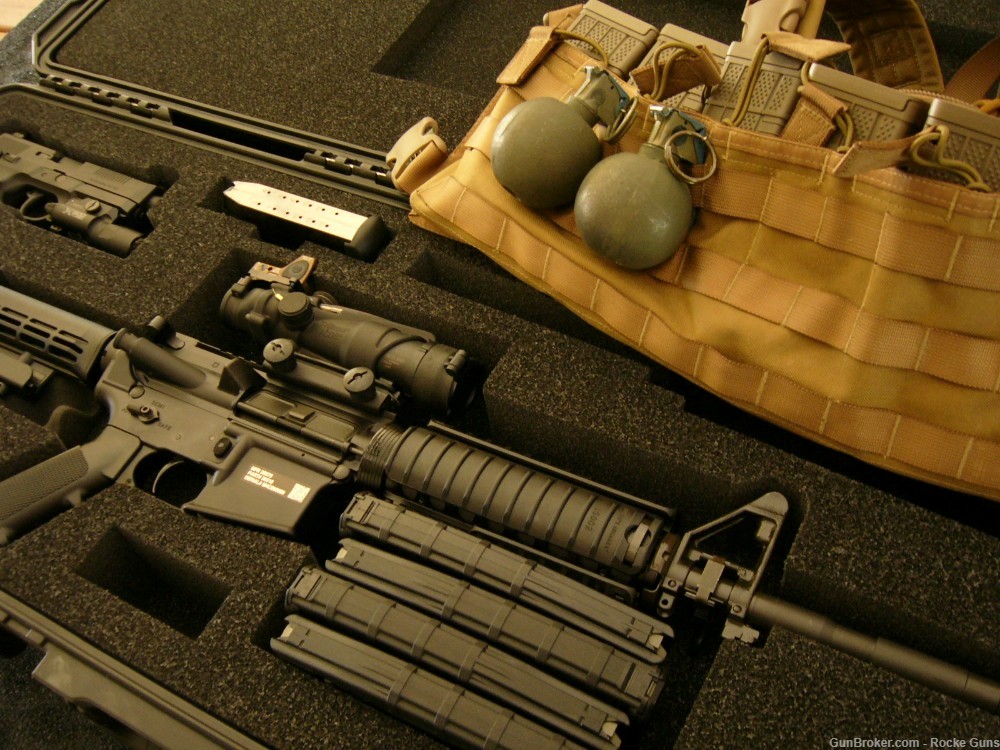 FN M4 FNH M4 MILITARY 5.56 NATO TRIJICON ACOG RMR GREEN TIP M855 BAYONET AR-img-8