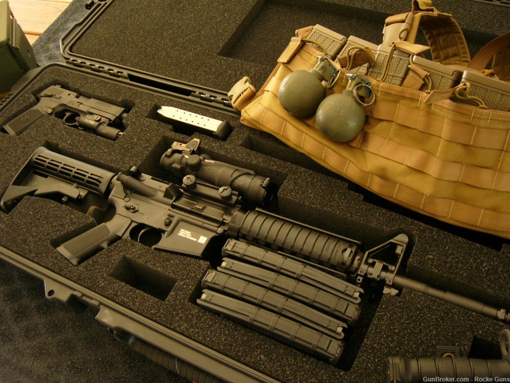 FN M4 FNH M4 MILITARY 5.56 NATO TRIJICON ACOG RMR GREEN TIP M855 BAYONET AR-img-3