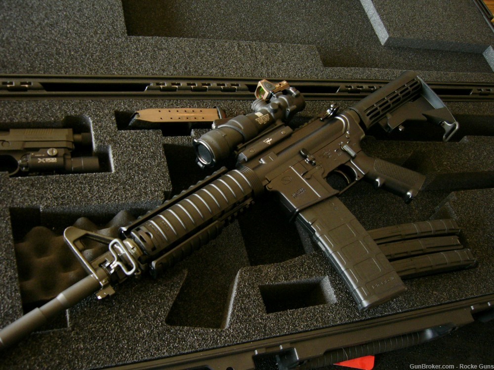 FN M4 FNH M4 MILITARY 5.56 NATO TRIJICON ACOG RMR GREEN TIP M855 BAYONET AR-img-2