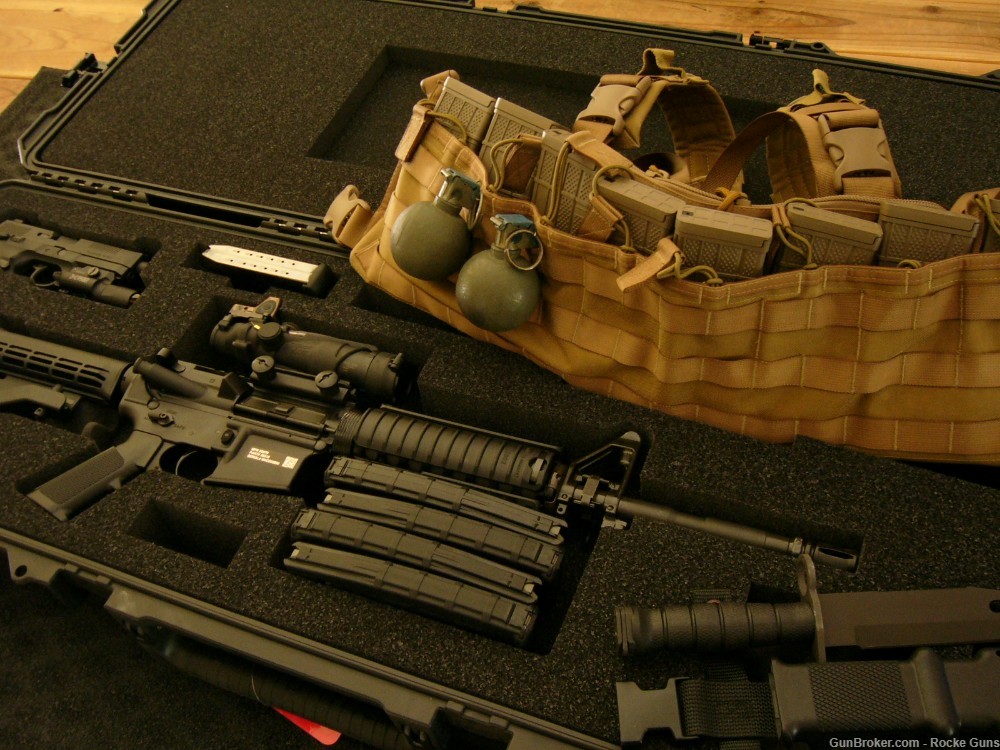 FN M4 FNH M4 MILITARY 5.56 NATO TRIJICON ACOG RMR GREEN TIP M855 BAYONET AR-img-23