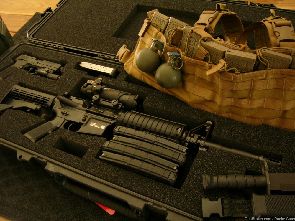 FN M4 FNH M4 MILITARY 5.56 NATO TRIJICON ACOG RMR GREEN TIP M855 BAYONET AR-img-22