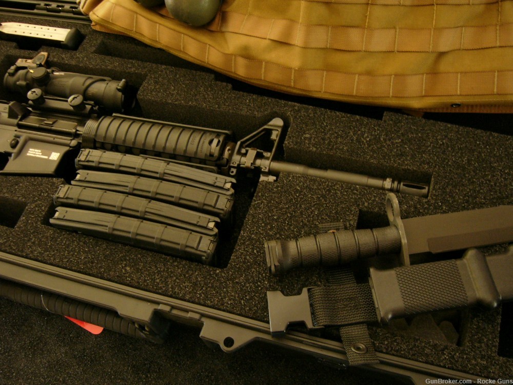 FN M4 FNH M4 MILITARY 5.56 NATO TRIJICON ACOG RMR GREEN TIP M855 BAYONET AR-img-7