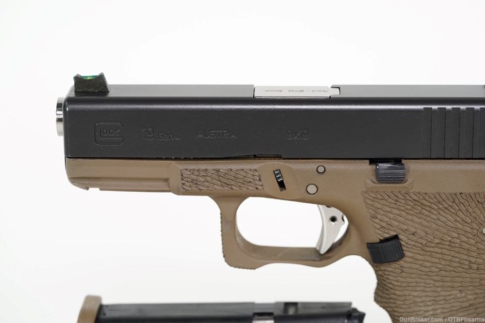 Glock 19 Gen 3 FDE Frame Zev Trigger Stippled Bar-Sto barrel 9mm-img-6