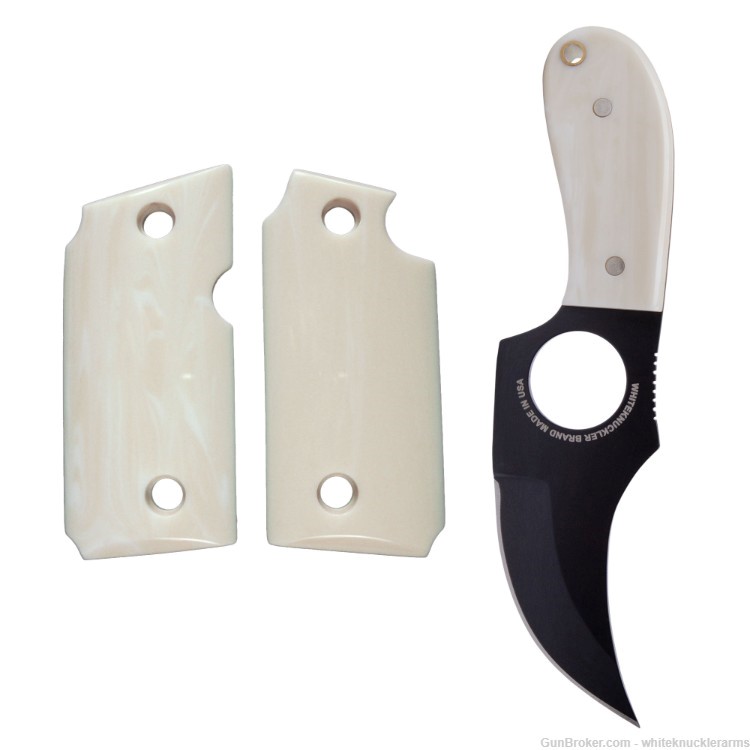 Whiteknuckler Brand Sig P238 Ivory Grip Set & Matching Classic C7-img-1