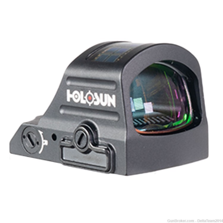 Holosun Technologies, 407C-X2, Red Dot, 2 MOA, Black, Side Battery - Solar-img-0
