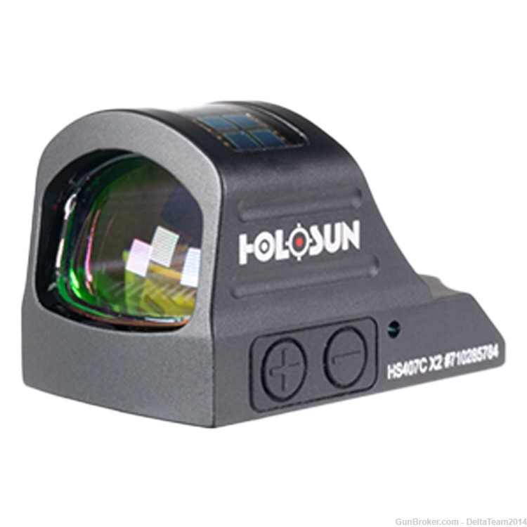 Holosun Technologies, 407C-X2, Red Dot, 2 MOA, Black, Side Battery - Solar-img-3