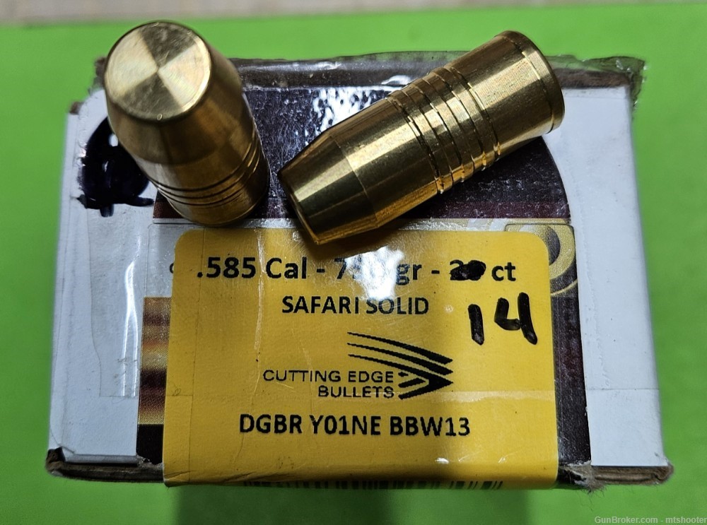 .585 Cal 750gr Cutting Edge Solid Bullets-img-0