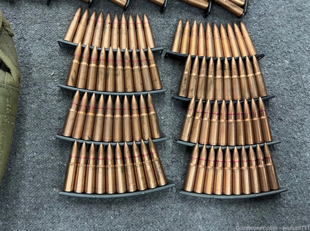 Chinese Surplus 7.62x39 ammo on SKS Strippers, Bandoliers, cleaning kit-img-4