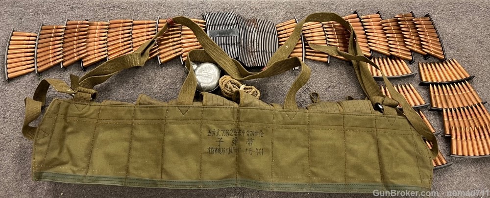 Chinese Surplus 7.62x39 ammo on SKS Strippers, Bandoliers, cleaning kit-img-9