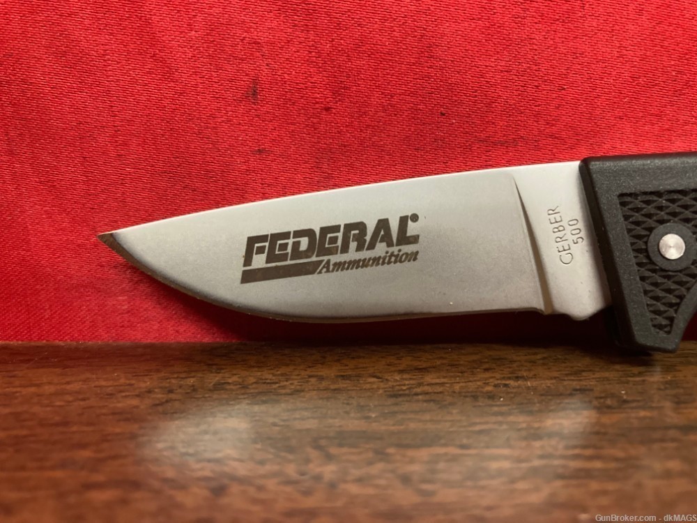 Federal Ammo Branded Gerber 500 USA 2.5" Blade Folding Pocket Knife-img-1