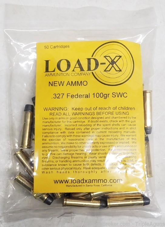 Load-X 327 Federal magnum 100gr SWC bag of 50rds-img-0