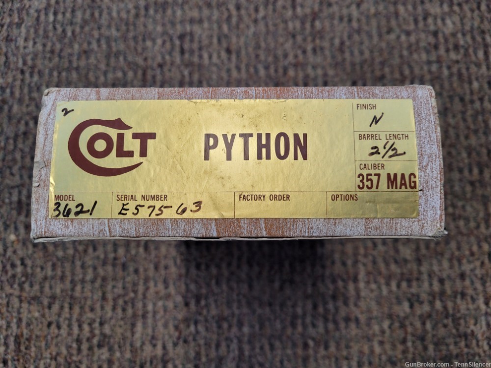 Original Colt Python Box for 2" Snub Nose-img-0