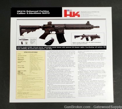 HECKLER AND KOCH CATALOG INSERT - HK 416-img-0