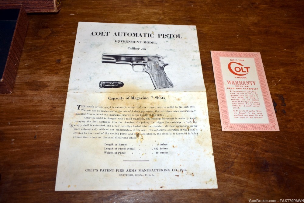 1959 Colt 1911 Government Model .45 ACP Pistol W/ Box & Bill of Sale C&R-img-32