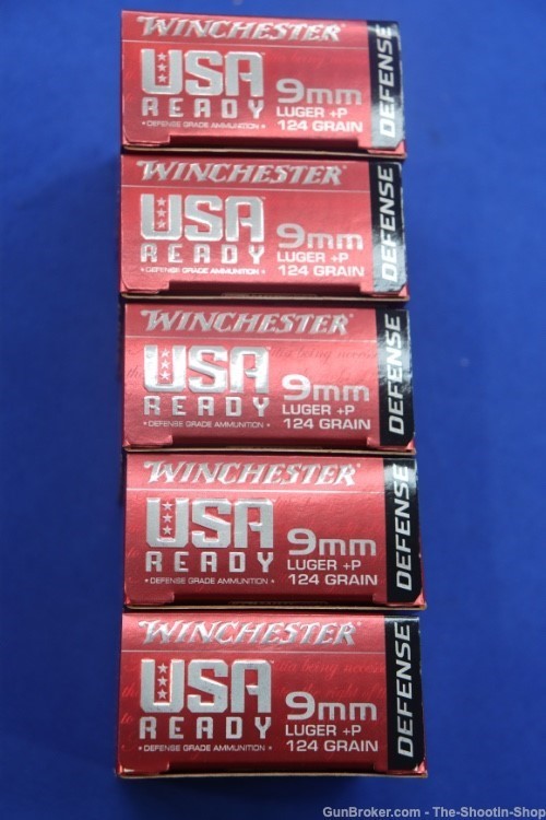Winchester 9MM Luger +P Ammunition 100RD AMMO CASE 124GR DEFENSE RED HP NEW-img-5