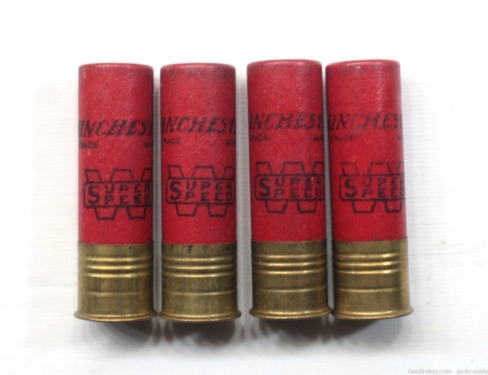 Lot of 4 vintage 16 gauge Winchester Super-Speed Paper Case Slugs-img-0