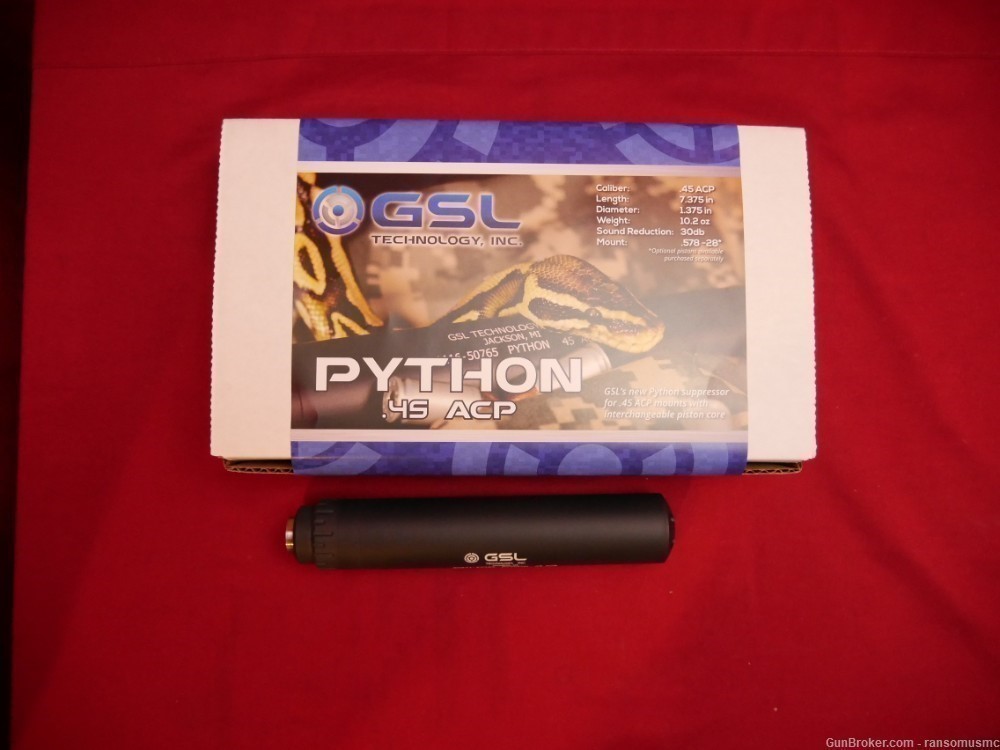 NIB GSL Technology Python .45acp Suppressor-img-0