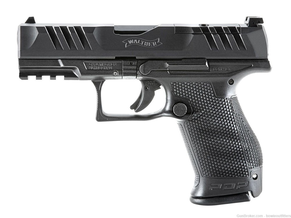 WALTHER PDP 4" COMPACT OPTICS READY 9MM PISTOL, BLACK-img-0