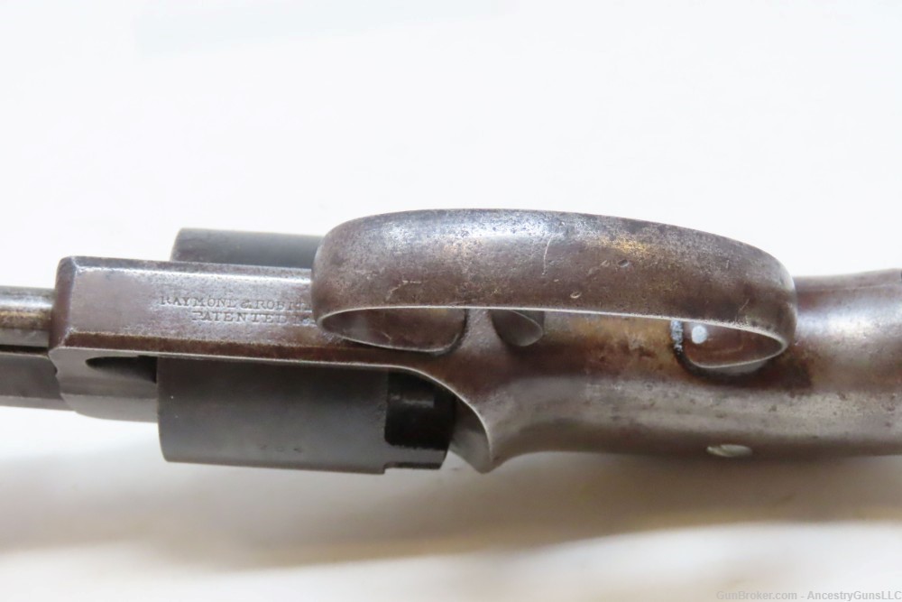 SCARCE CIVIL WAR Antique Raymond & Robitaille PETTENGILL .34 NAVY Revolver -img-12
