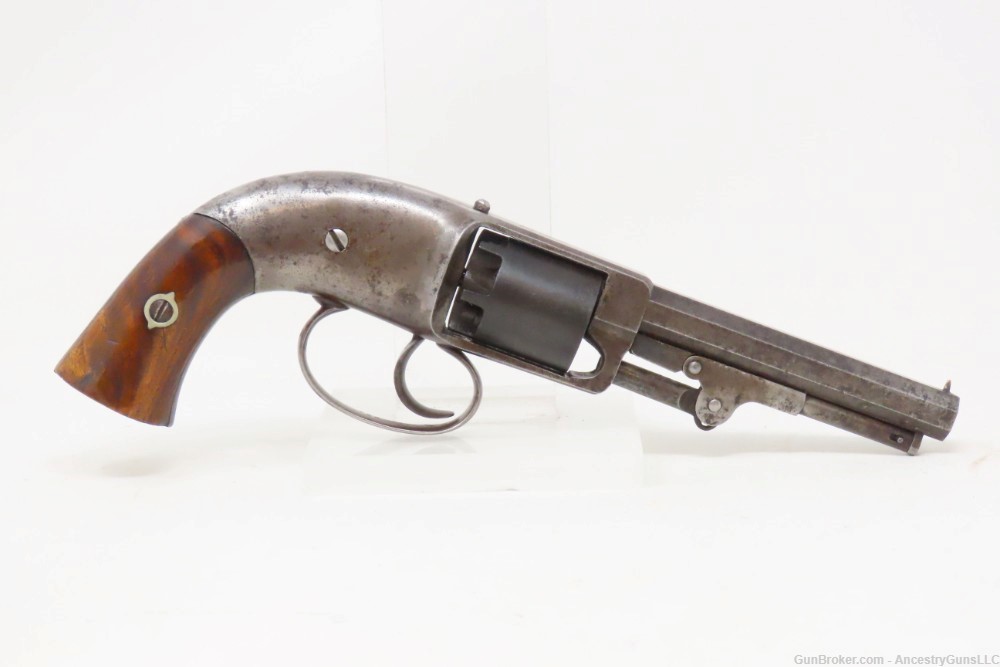 SCARCE CIVIL WAR Antique Raymond & Robitaille PETTENGILL .34 NAVY Revolver -img-15