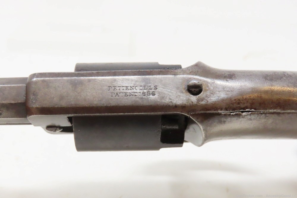 SCARCE CIVIL WAR Antique Raymond & Robitaille PETTENGILL .34 NAVY Revolver -img-7