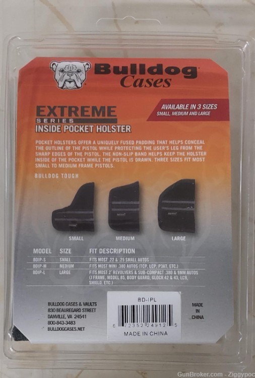 Bulldog Extreme Series Inside the Pocket Holster (Large)-img-1