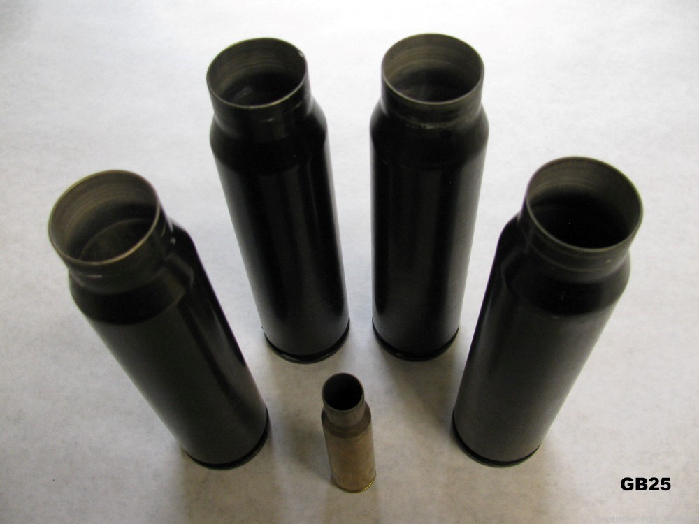 4 Qty. 30mm Shell Casings from A10 Warthog + One 50 BMG Shell Casing-img-0