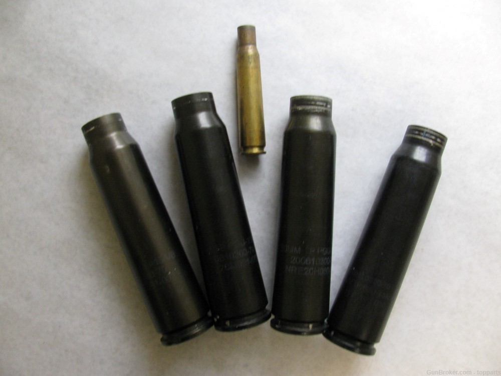4 Qty. 30mm Shell Casings from A10 Warthog + One 50 BMG Shell Casing-img-2
