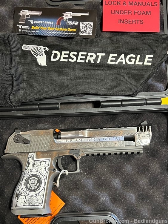 Magnum Research Desert Eagle .50AE Trump Edition - BADLAND GUNS - Semi ...