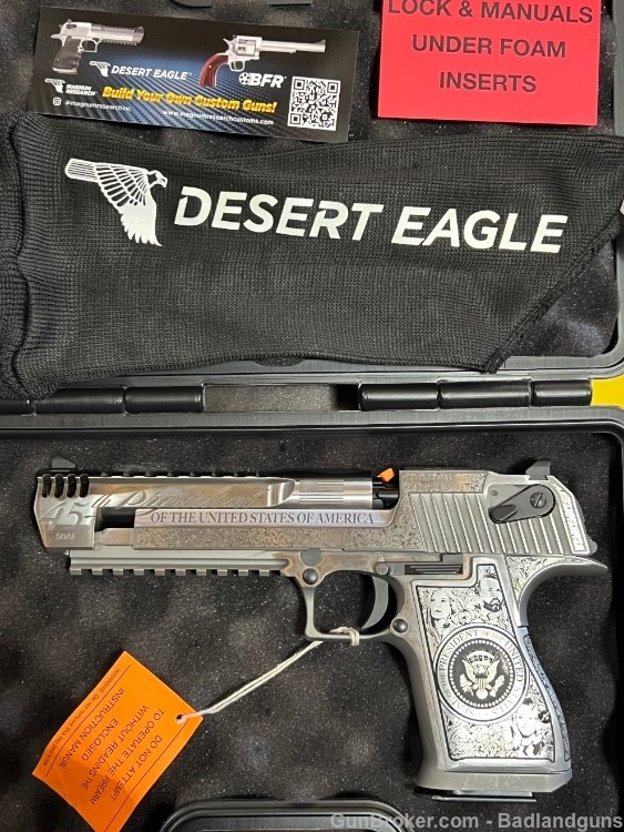 Magnum Research Desert Eagle .50AE Trump Edition - BADLAND GUNS - Semi ...