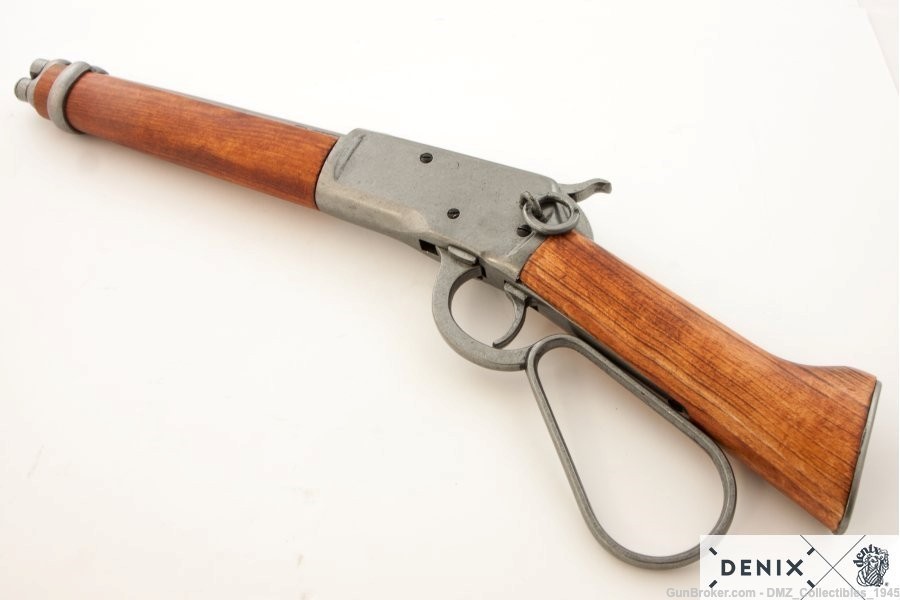Old West Replica Mare's Leg Rifle Non Firing Gun + Holster by Denix-img-5