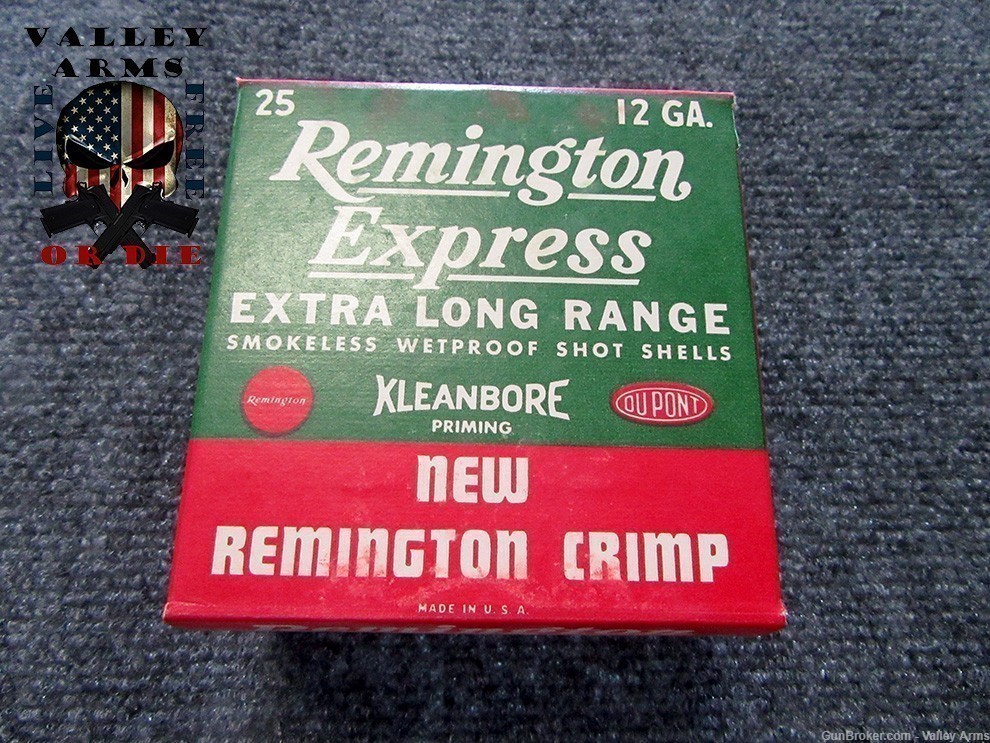 VINTAGE REMINGTON EXPRESS 12 GAUGE SHOTSHELLS NEW IN ORIGINAL BOX -img-1