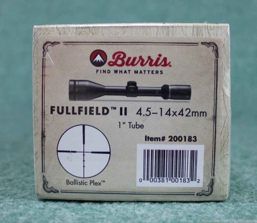 Burris Fullfield II 4.5-14x42mm 1" Tube Riflescope Ballistic Plex Reticle -img-0