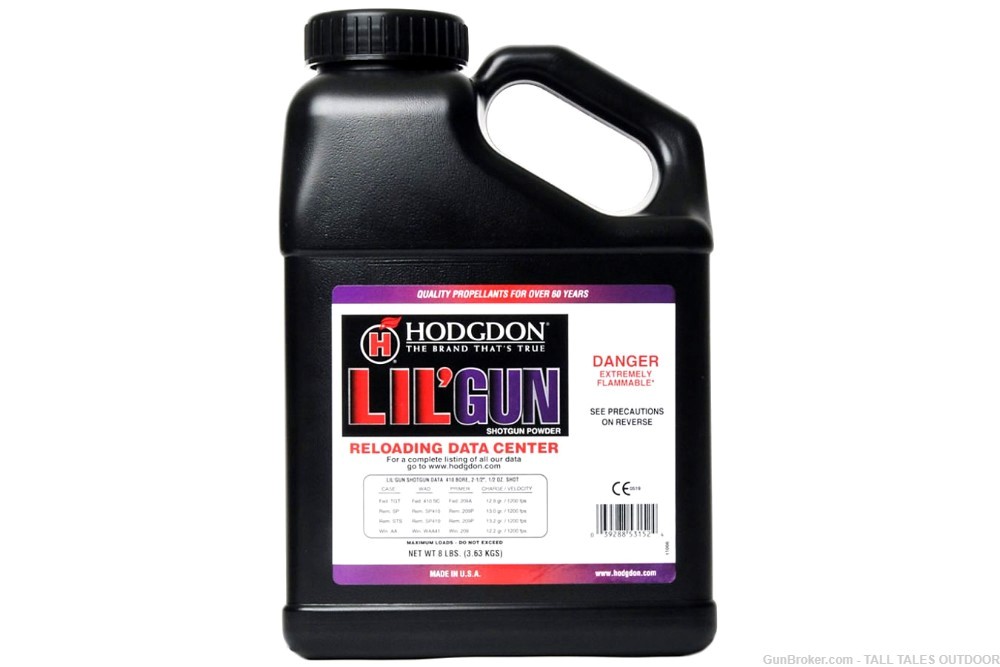Hodgdon LIL'GUN Reloading Powder 8lb Can NO CC FEES-img-0