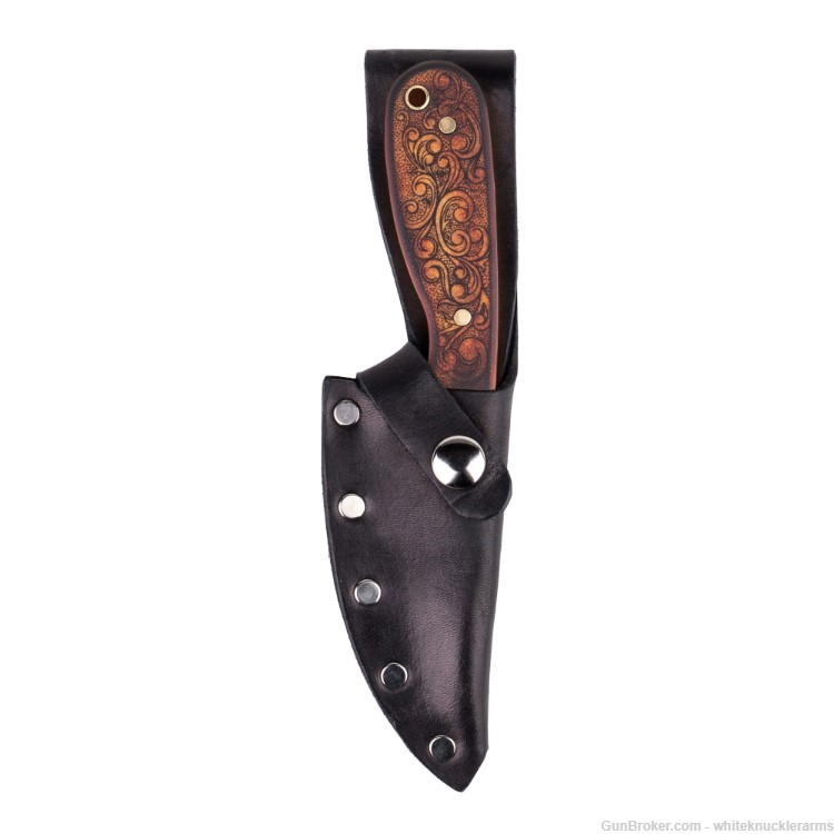 Whiteknuckler Brand Classic M3 Leatherwood Stonewashed 154CM Knife-img-1