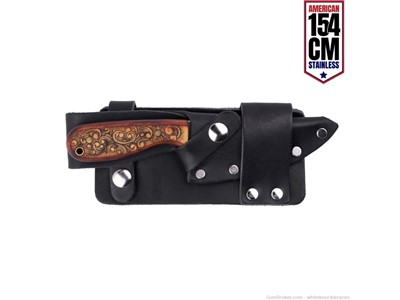 Whiteknuckler Brand Classic M3 Leatherwood Stonewashed 154CM Knife